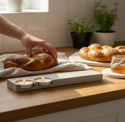 פמוטים מבטון דגם שטוח טקסט