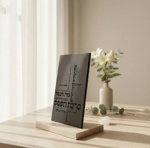 ברכת העסק מבטון - דגם טיפוגרפיה