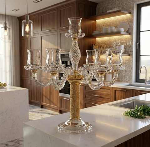 פמוטים 5 קנים מקריסטל