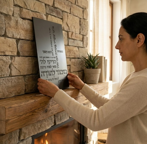 מזמור לתודה מבטון - טיפוגרפיה